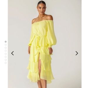 Alieva AL1652 - Dorra Yellow Chiffon Dress